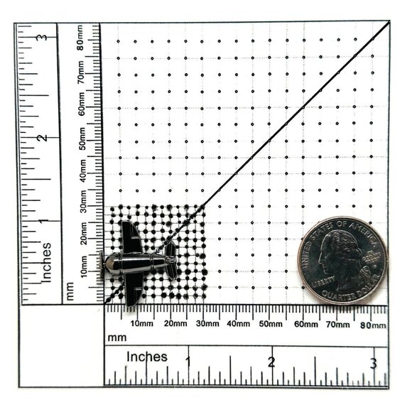 ✈️Vintage Aircraft Engine Lapel Pin Metal Airplane Brooch Aviation Enthusiast - Picture 5 of 5